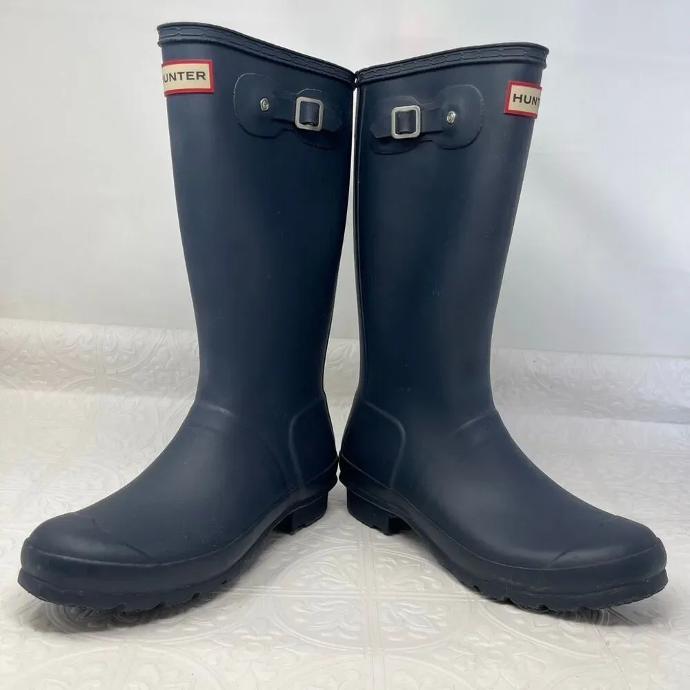 Hunter Boots Classic Tall Original US size 5 Dusty Blue Color Kids